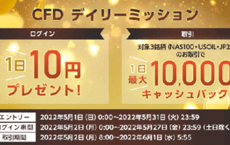 楽天証券【CFD】デイリーミッション！