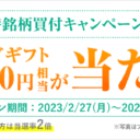 松井証券：株主優待銘柄買付キャンペーン～抽選で150名様にカタログギフト5,000円相当が当たる～
