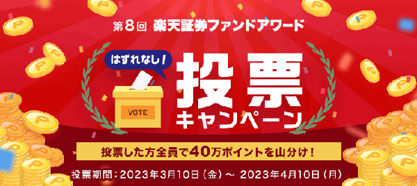 第8回楽天証券ファンドアワード投票キャンペーン！
