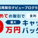 楽天証券＜要エントリー＞最大10万円キャッシュバック！国内株式信用取引デビュープログラム！